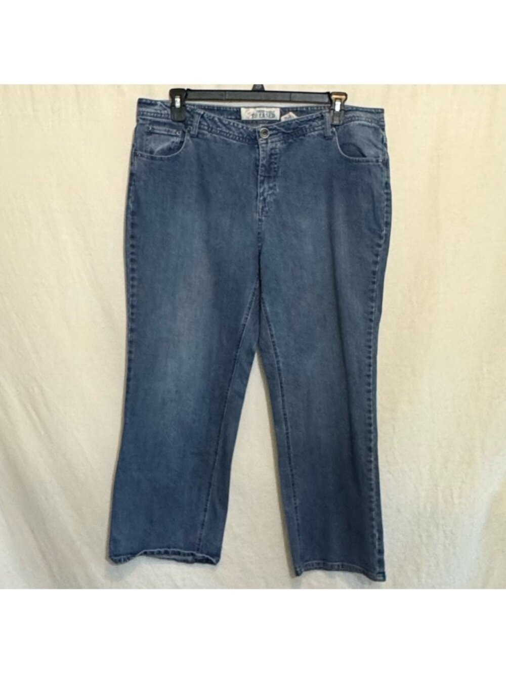 B-138 Faded Glory‎ Stretch Boot cut Denim Blue Jeans Size 18P